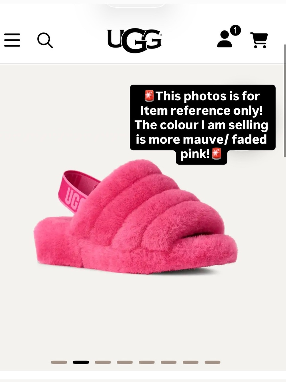 Fluff Yeah Slides UGG women’s size 9 mauve/ pink